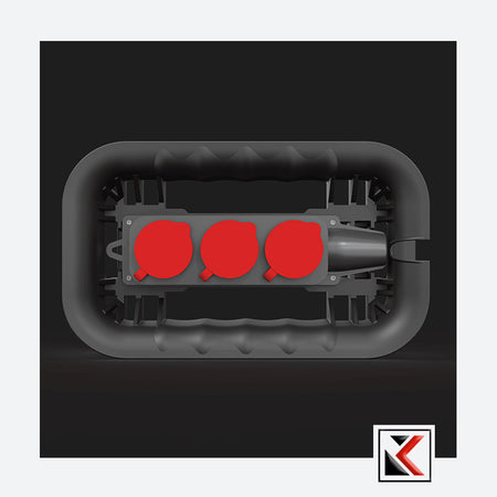 Qbrick System Custom Cable Winder met een elektrische strip