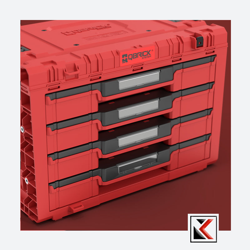Qbrick System PRIME Drawer 4 Toolbox Expert Red Ultra HD