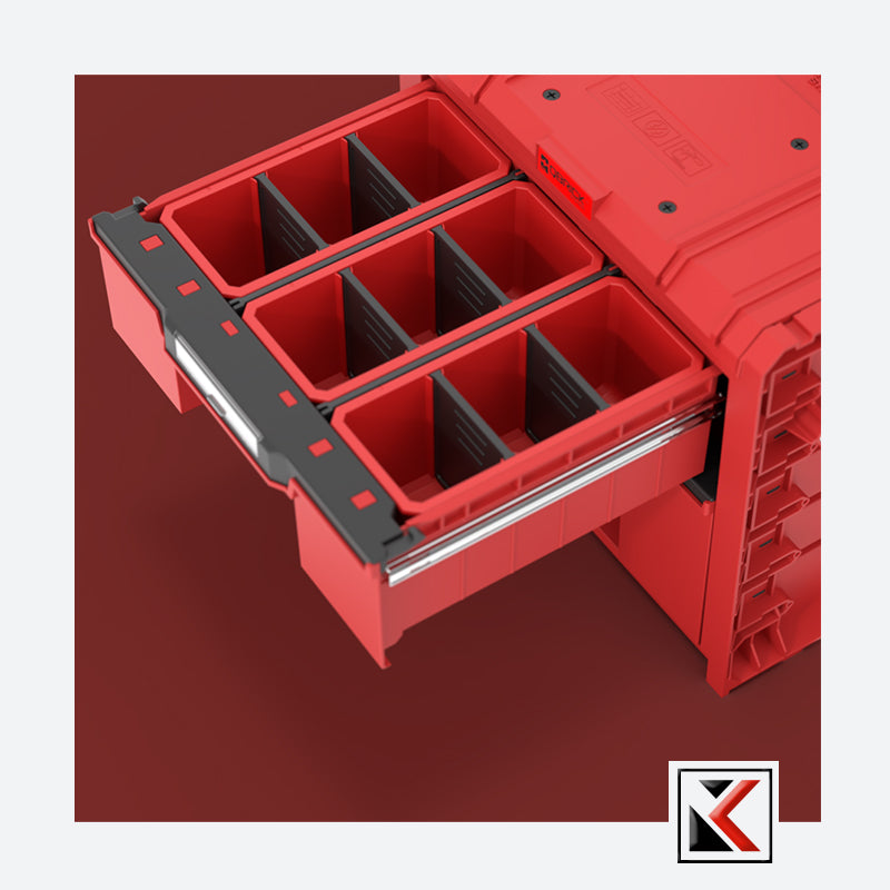 Qbrick System PRO Cart 2.0 Plus Drawer 2 Red Ultra HD