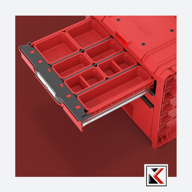 Qbrick System PRO Cart 2.0 Plus Drawer 3 Red Ultra HD