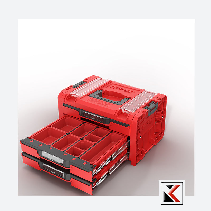 Qbrick System PRO Drawer 3 Toolbox 2.0 Profi Expert Red Ultra