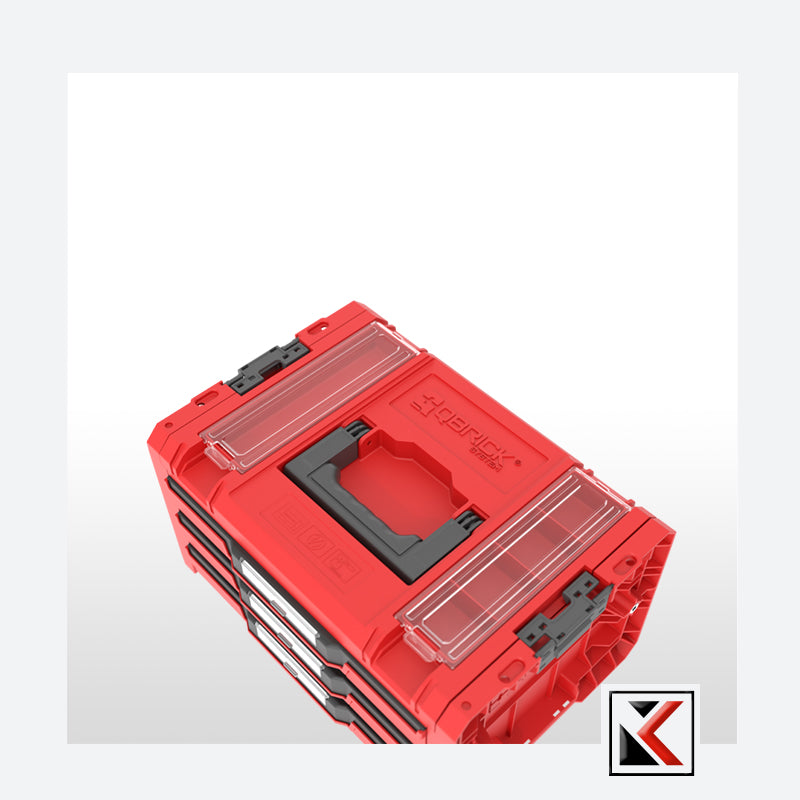 Qbrick System PRO Drawer 3 Toolbox 2.0 Profi Expert Red Ultra