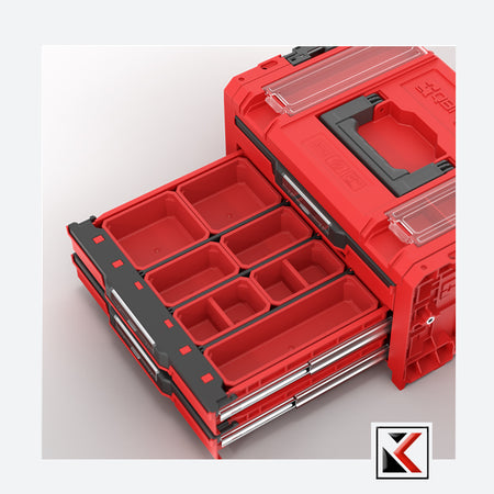 Qbrick System PRO Drawer 3 Toolbox 2.0 Profi Expert Red Ultra