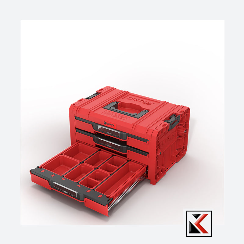 Qbrick System PRO Drawer 3 Toolbox Expert Red Ultra HD