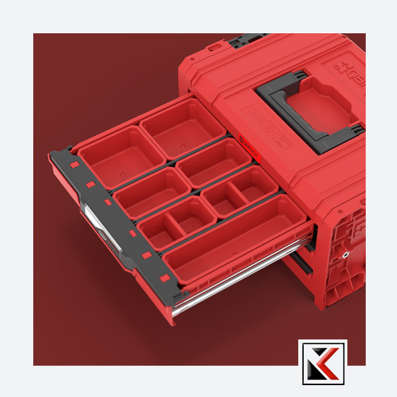 Qbrick System PRO Drawer 3 Toolbox Expert Red Ultra HD